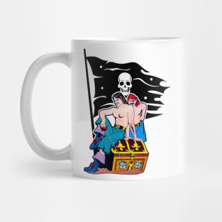 Pirate Flag and Treasure Chest Mug